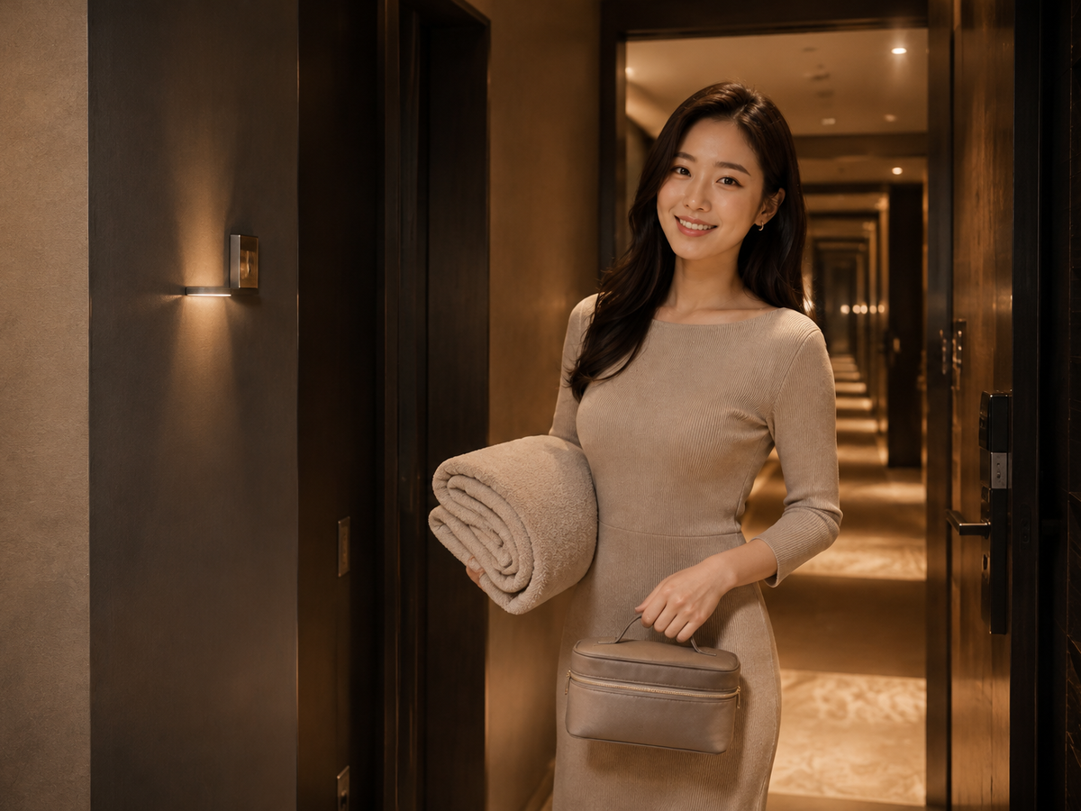 서울 종로구 방문 홈케어 일정을 준비하는 젊은 성인 한국 여성 관리사
